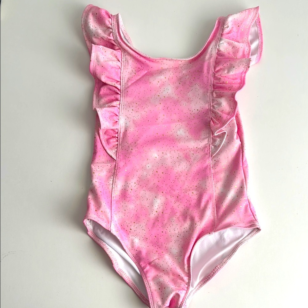 Pink Ruffled Kids One Piece